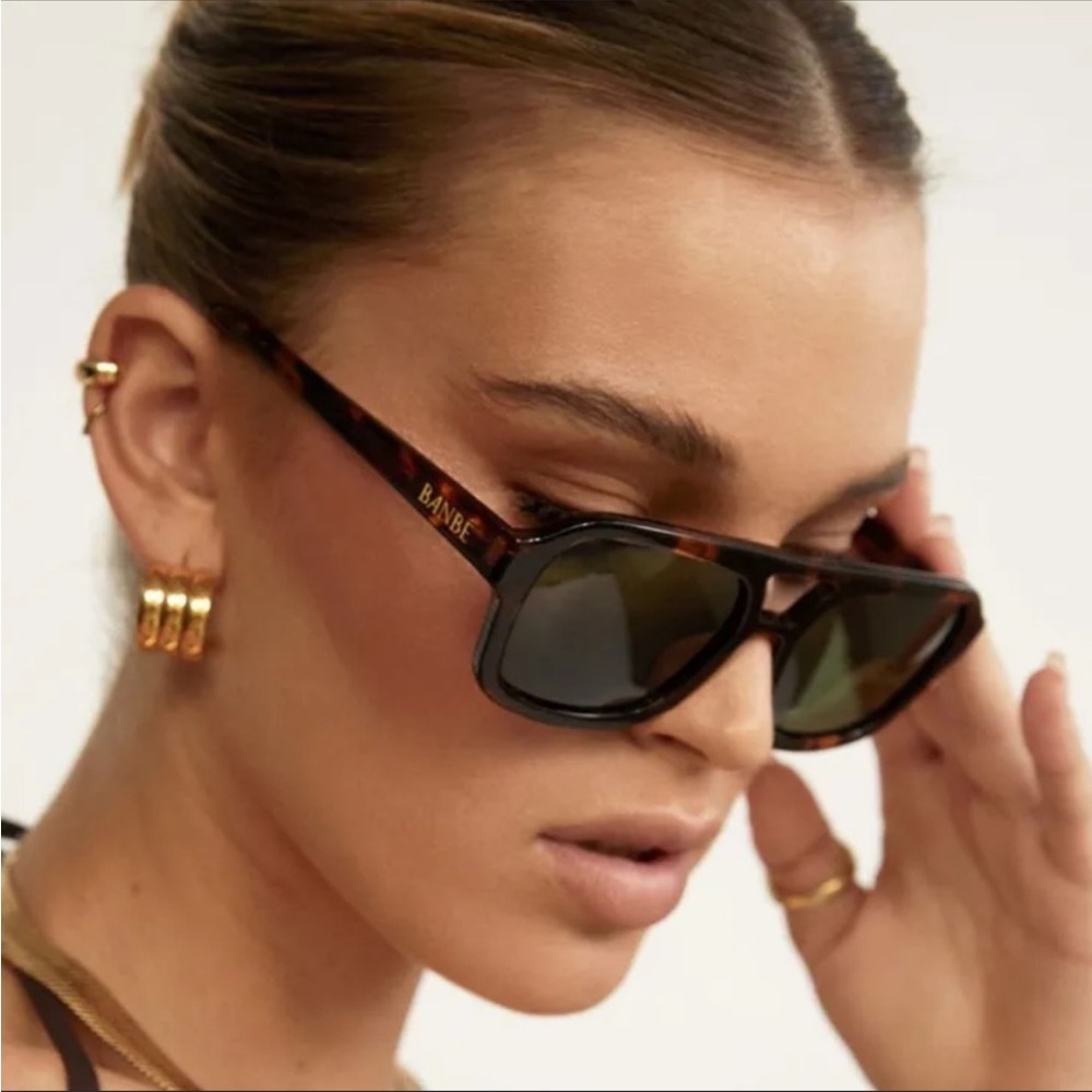 banbe the moss tortoise brown aviator acetate frame sunglasses eyewear new
